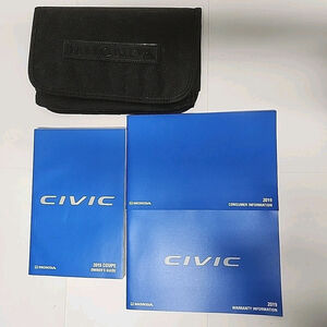 2019 Honda Civic Coupe Factory Owners Guide Manual Set W/ Case